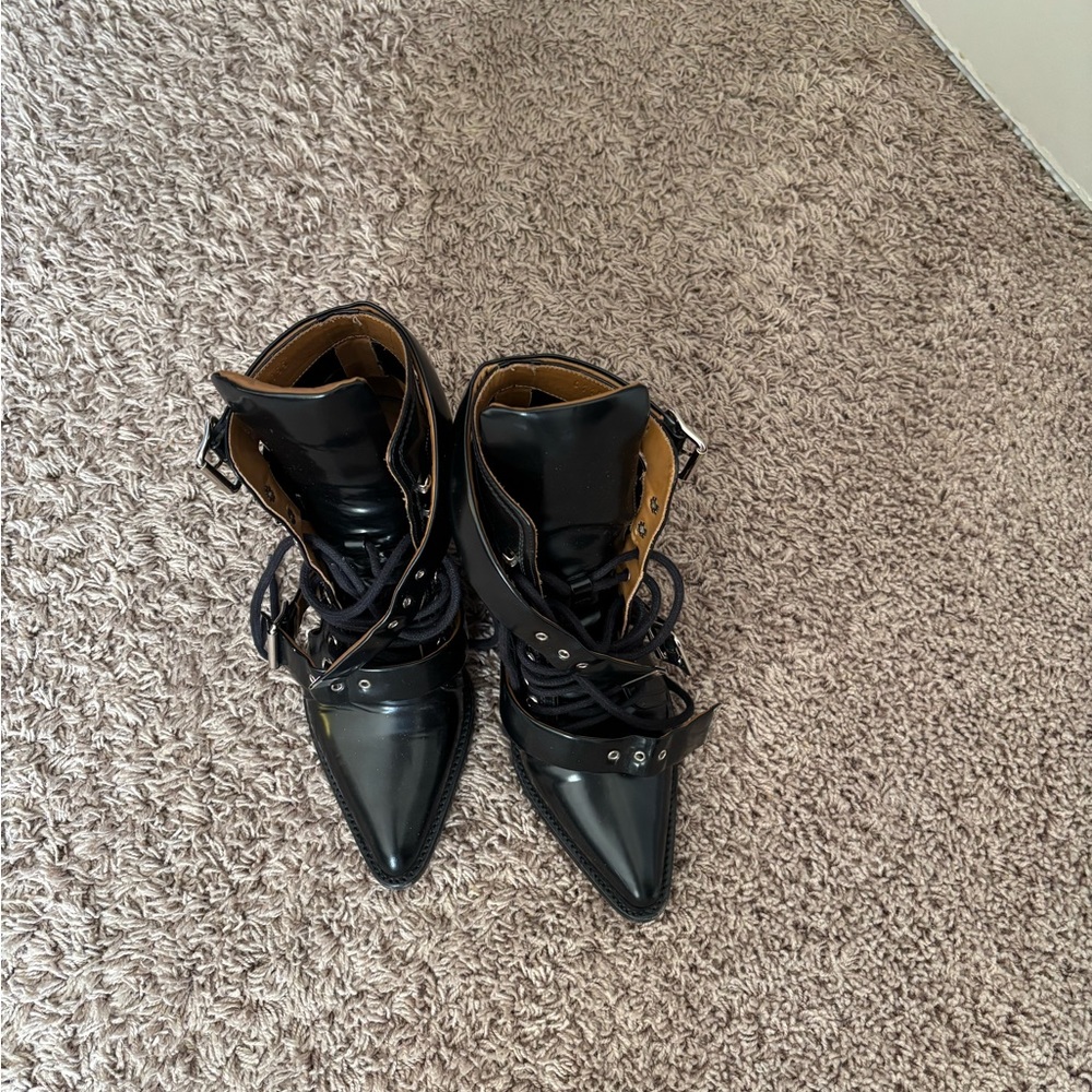 Black Leather Women's Boots